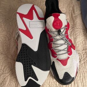 Puma Red and White Sneakers
